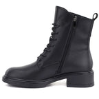 Women's leather ankle boots, black, D&A S.Barski MK62-7014