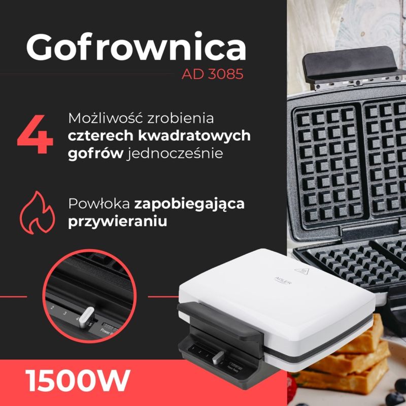 ADLER AD 3085 waffle maker AGD - Produkty/Opiekacze Your Sports Performance
