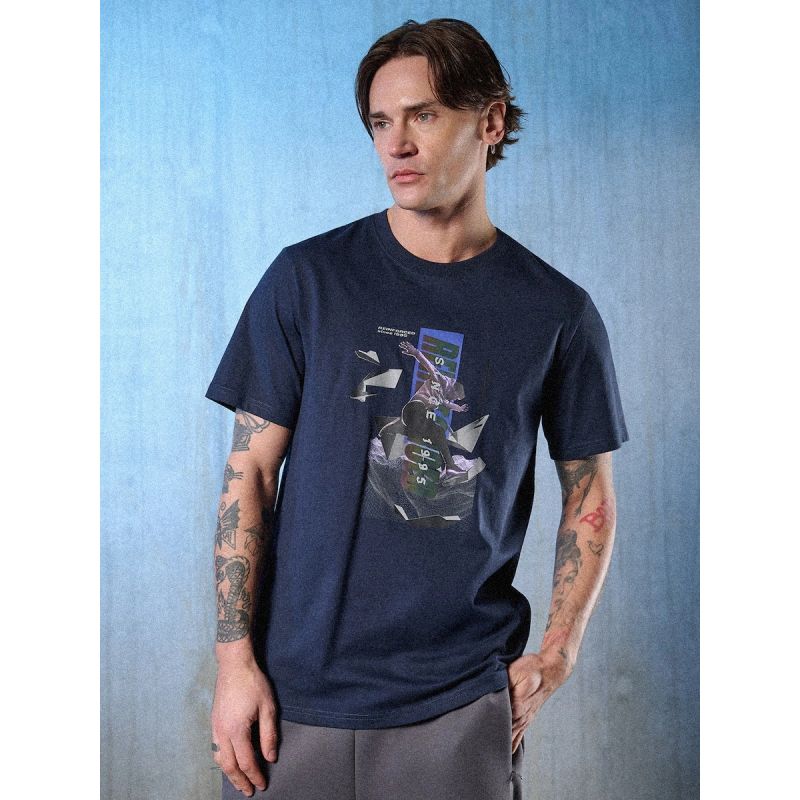 Men's regular printed T-shirt 4F 4FRSS26TTSHM3659-31S 4f