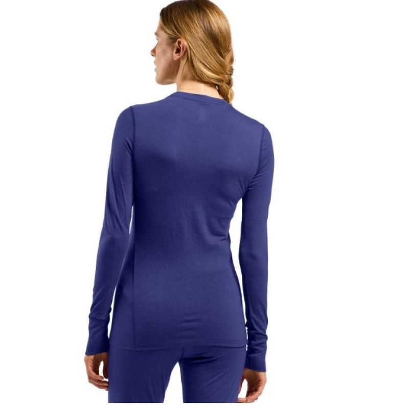 Odlo BL TOP crew neck l/s MERINO 200 long sleeve thermal underwear size S Blue Odzież militarna/Bielizna termoaktywna Your Sports Performance