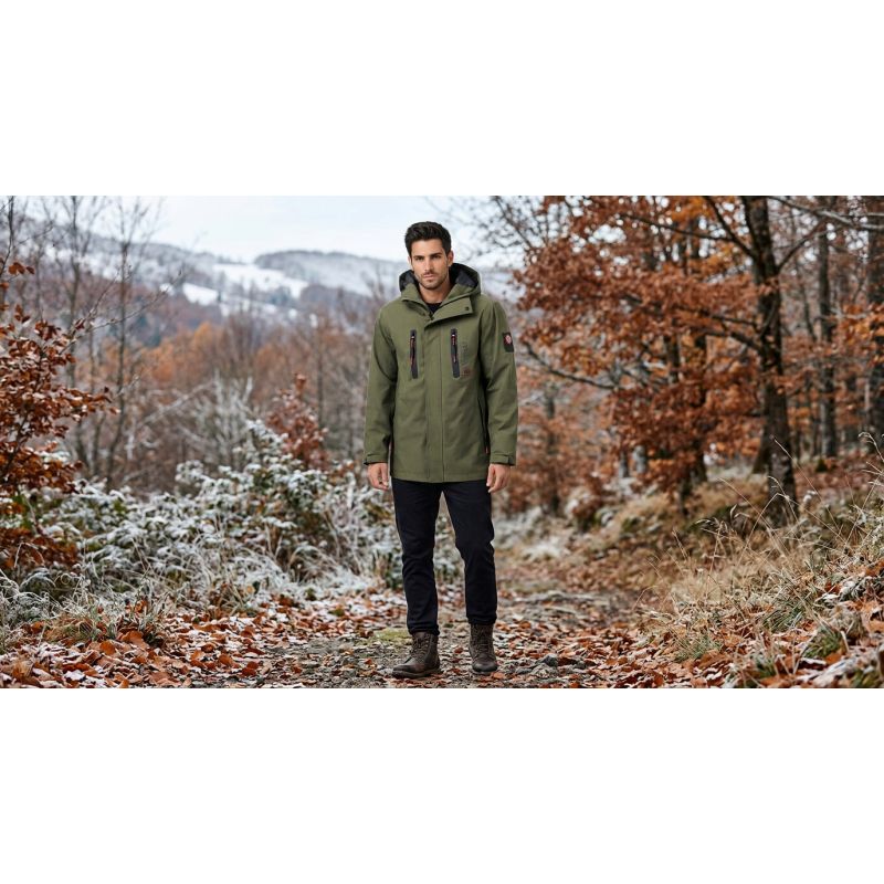 Geographical Norway AYOUBE KAKI DB MEN 009 Men’s Transitional Jacket (SZ2206H/GN-KAKI)