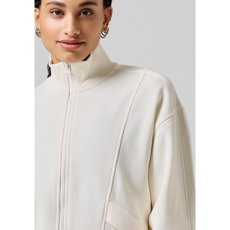 CASALL Comfy Full Zip Sweater white Casall