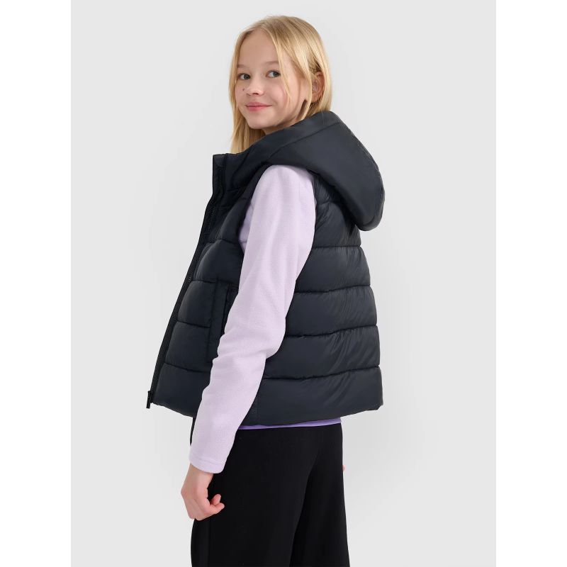 Girls' down vest with synthetic filling 4F 4FJWSS25TVJAF166-20S *Kategoria tymczasowa Your Sports Performance