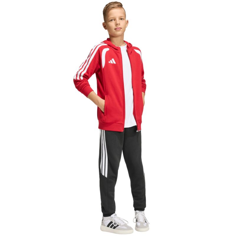 adidas Tiro 26 League Sweat Full Zip Hoodie for Kids Red KF9101