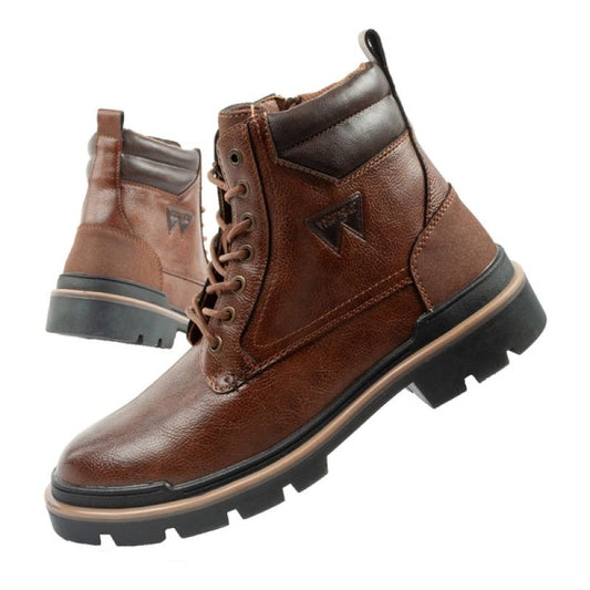 Wrangler Nevada men's shoes Chelsea boots elegant fashionable lace-up brown In preparation Your Sports Performance