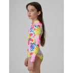 Girls' one-piece swimsuit with UPF50+ filter 4F 4FJRSS26USWSF144-92A