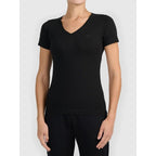 Women's basic V-neck T-shirt 4F 4FWMM00TTSHF3307-20S *Kategoria tymczasowa Your Sports Performance