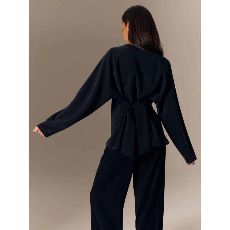 Women's regular sweatshirt with ties and modal 4F 4FRSS26TSWSF2784-20S
