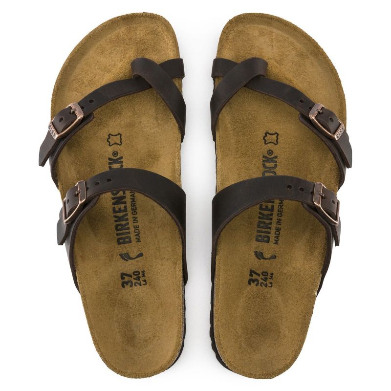 Birkenstock Mayari Habana Narrow Women's Flip-Flops, Nubuck Leather, Brown (0171323) To be categorized Your Sports Performance