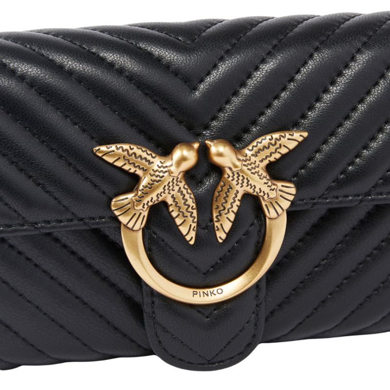 Pinko Love Bag One Wallet Chevron Black - 100062A0GK-Z99Q Akcesoria i sprzęt koszykarski/Torby i plecaki Your Sports Performance