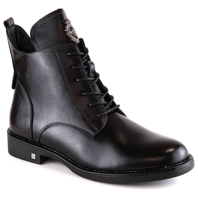 Lace-up and zipper ankle boots Potocki W WOL171B black Footwear/Outdoor/Potocki Your Sports Performance
