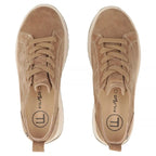 Beige leather platform sneakers Filippo DP7959