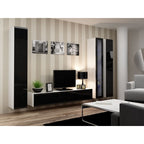 VIGO glass display cabinet '180' 180/40/30 white/black Bufety i witryny/Bufety i witryny na drewnianej podstawie Your Sports Performance