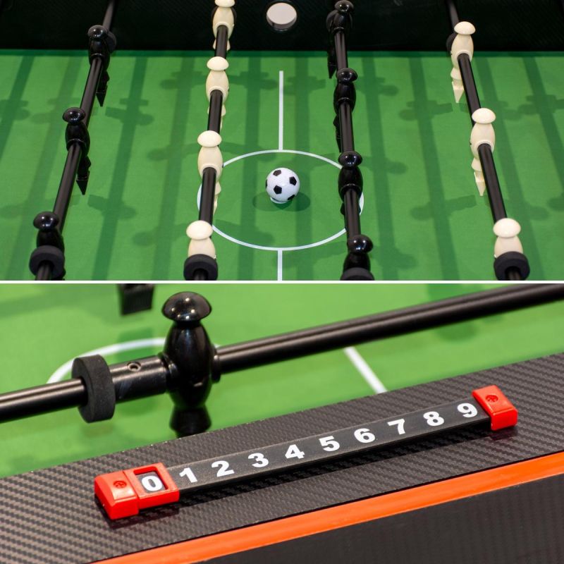 3-in-1 ROTARY GAME TABLE BILLIARDS TABLE FOOTBALL AIR HOOK-UP 121x84.5x85.3CM BLACK Accessories Your Sports Performance