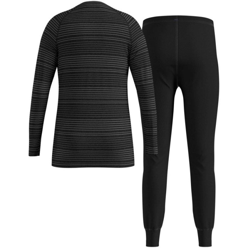 Odlo Set long ACTIVE WARM ECO SET children's underwear set size 140cm Black-Gray Odzież militarna/Bielizna termoaktywna Your Sports Performance