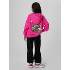Girls' loose sweatshirt with hood 4F 4FJKAW26TSWSF3137-54S