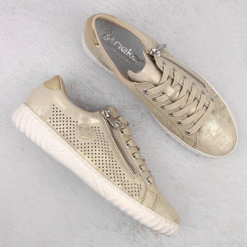 Comfortable leather shoes Rieker W RKR694, beige Footwear/Lifestyle/Rieker Your Sports Performance