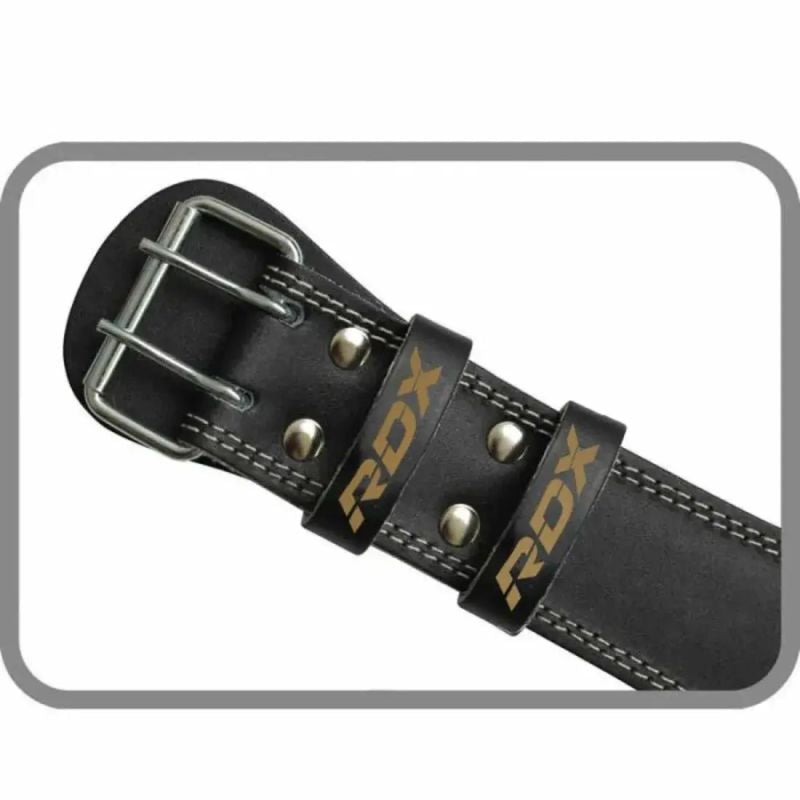4" GOLD LEATHER BODYBUILDING BELT FOR EXERCISES - RDX S RDX - Pozostałe Your Sports Performance
