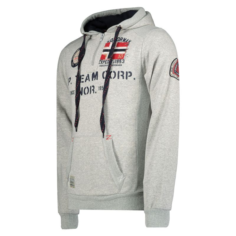 Geographical Norway GOPTAINE MEN 100 EO BS2 Men’s Sweatshirt (WT1885H/GN-LIGHT GREY)