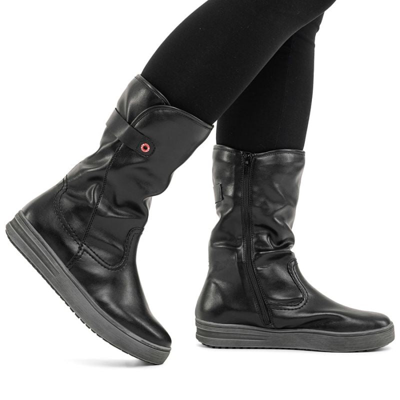 Rieker L2580-00 short insulated black women's boots
