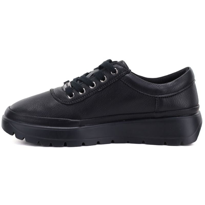 Comfortable black women's leather shoes Vinceza 79367