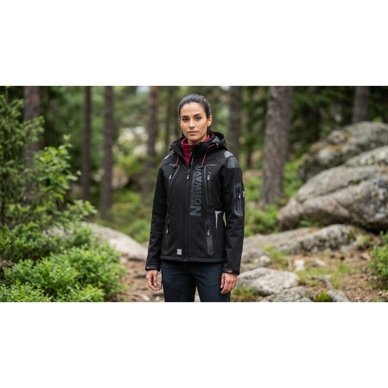 Women’s Softshell Jacket Geographical Norway TISLANDE LADY BLACK 007 (WU4016F/GN-BLACK)