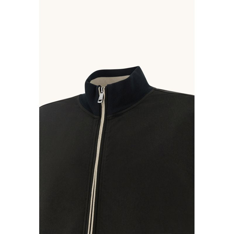 Paul&Shark men's cotton and lyocell zip-up sweatshirt, black (26411809-11)