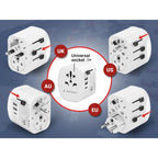 GEMBIRD UNIVERSAL GROUNDED TRAVEL ADAPTER 15W, WHITE Kable i adaptery/Adaptery, przejściówki Your Sports Performance