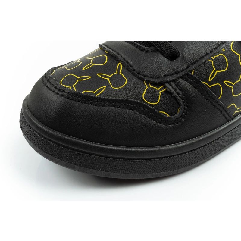 Leomil children's sports shoes Pokemon sneakers lightweight with velcro black