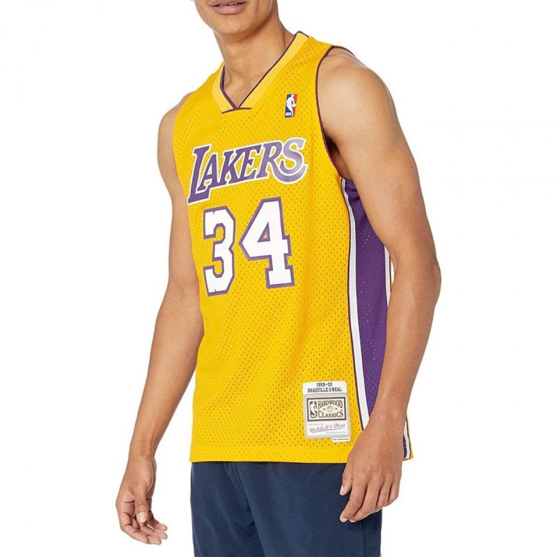 Mitchell &amp; Ness Los Angeles Lakers NBA Swingman Home Jersey Lakers 99 Shaquille O`Neal SMJYGS18179-LALLTGD99SON Clothing/Lifestyle/T-shirts/Mitchell & Ness Your Sports Performance