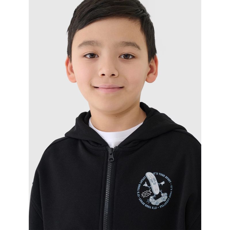 Boy's zip-up hooded sweatshirt 4F 4FJRSS25TSWSM2042-20S *Kategoria tymczasowa Your Sports Performance