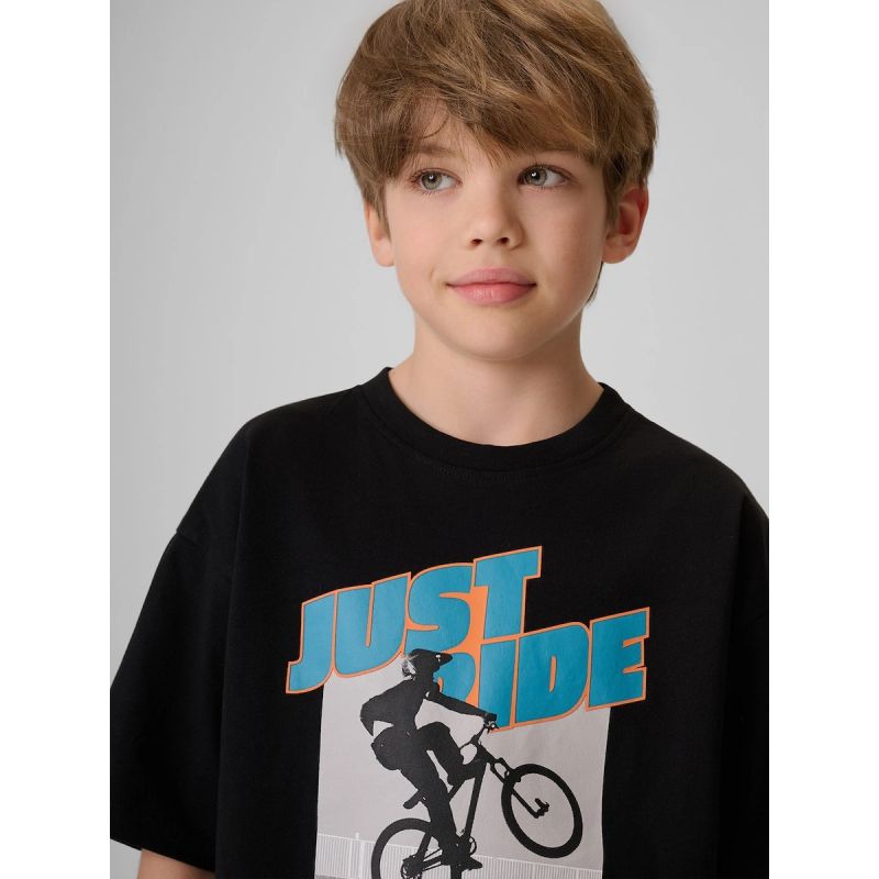 Boy's cotton T-shirt 4F 4FJRSS26TTSHM4169-020S