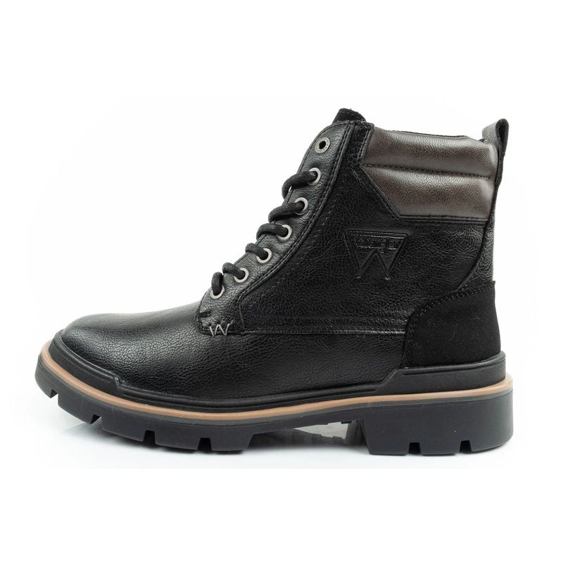Wrangler Nevada men's shoes Chelsea boots elegant fashionable lace-up black In preparation Your Sports Performance