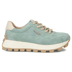 Leather platform sneakers in green Filippo DP7498