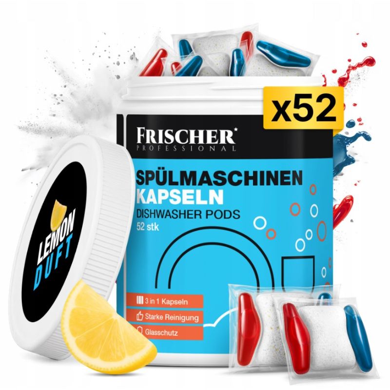 Capsules for dishwasher tablets 3in1 Frischer 52 pcs. Chemia/Kapsułki i tabletki do zmywarki Your Sports Performance