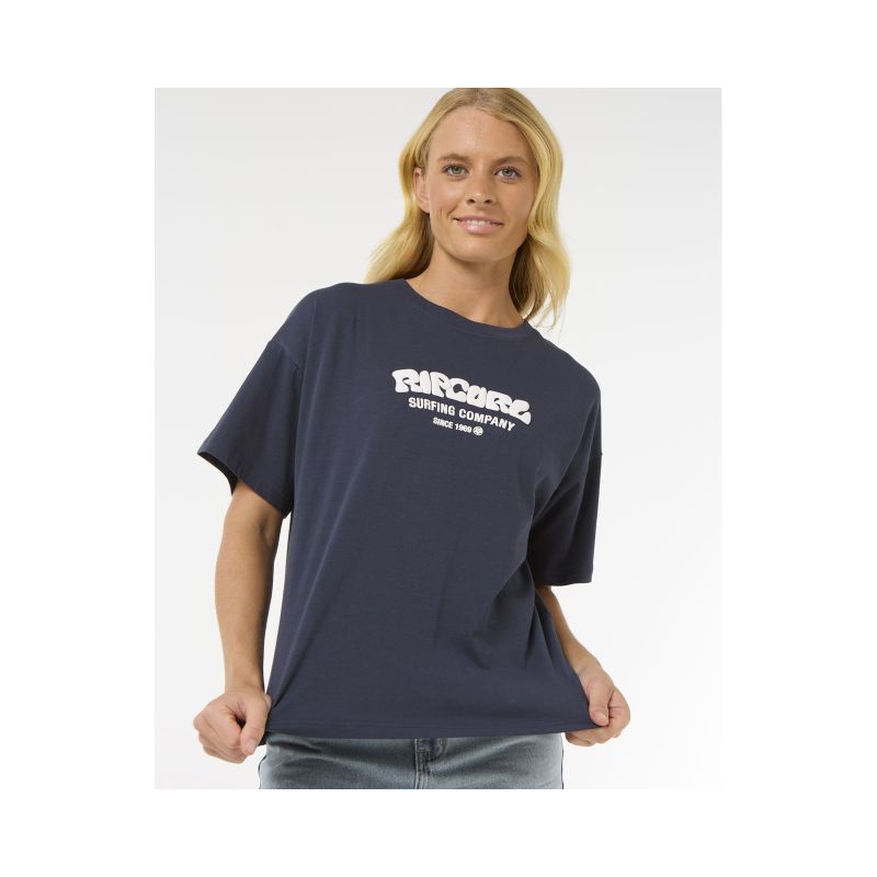 RIP CURL Surf Puff Relaxed Tee, navy blue