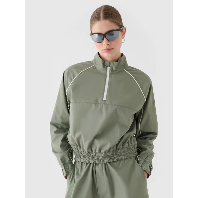 Women's cropped transition jacket with a stand-up collar 4F 4FRSS24TTJAF0886-44S *Kategoria tymczasowa Your Sports Performance