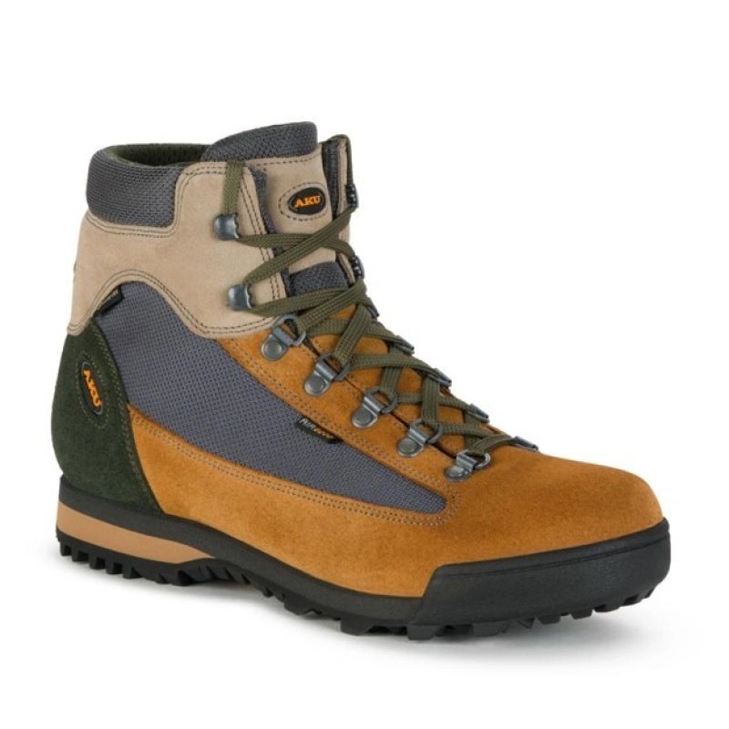 Aku women's Slope GTX leather ankle boots, brown, gray