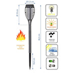 TORCH SOLAR LAMP DANCING FLAMES 12 LED SMD 7.5x7.5x46.5CM SET OF 5 PCS Home and Garden/Lighting Your Sports Performance