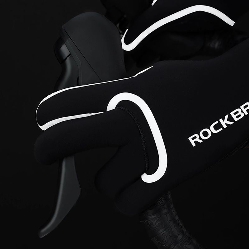 Rockbros full waterproof cycling gloves, size: XXL - black Rockbros