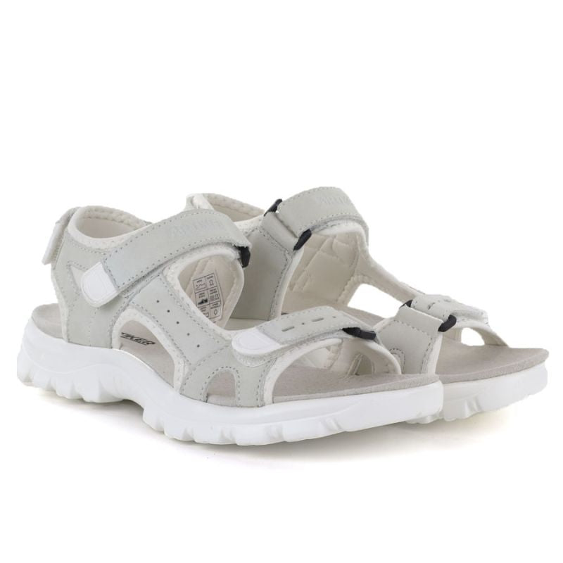 Women's leather sports sandals with Velcro, gray Artiker 56C1244 Artiker