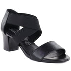 Women's black Jezzi RMR1954-27 strappy sandals Jezzi
