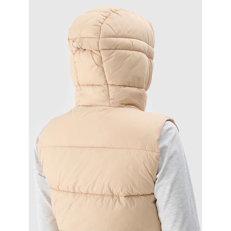 Women's quilted down vest with hood 4F 4FWAW24TVJAF141-83S *Kategoria tymczasowa Your Sports Performance