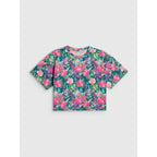 Girls' boxy T-shirt with print 4F 4FJRAW26TTSHF4243-90A