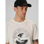 Men's regular printed T-shirt 4F 4FRSS26TTSHM4298-11S