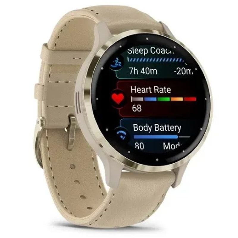 Garmin 010-02785-55 Smartwatch / Sports Watch 3.05 cm (1.2") AMOLED 41 mm Digital 390 x 390 px Touchscreen Gold Wi-Fi GPS Akcesoria sportowe i turystyczne/Zegarki sportowe Your Sports Performance