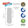 ROTPUNKT GLASS THERMOS CAPACITY 0.750 L, SHINY GRAPE AGD - Produkty/Termosy i kubki termiczne Your Sports Performance