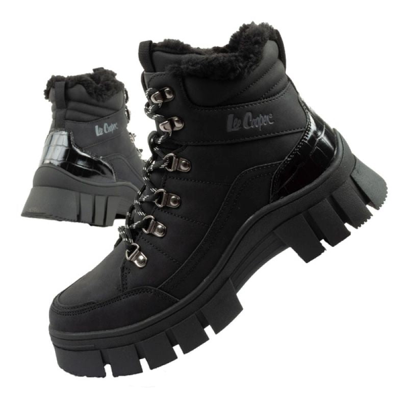 Lee Cooper women's winter hiking sports shoes, insulated, black, high In preparation Your Sports Performance