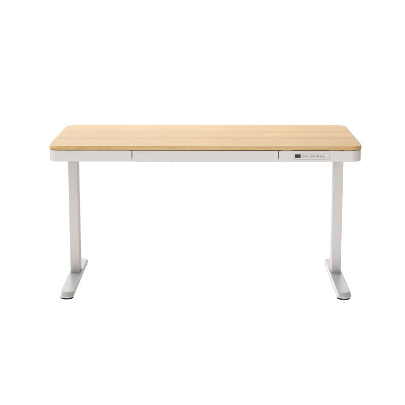 Activejet ET119W-C electric height-adjustable desk, white/oak. Tabletop dimensions: 140 x 70 cm. Biurka/Biurka nowoczesne Your Sports Performance