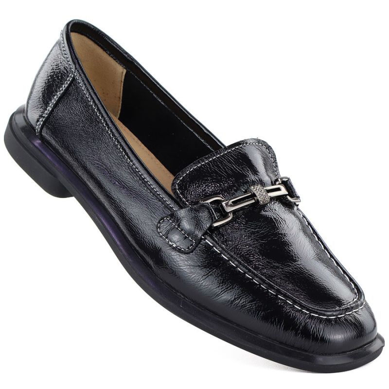 Women's leather shoes classic black Vinceza 86429 Vinceza